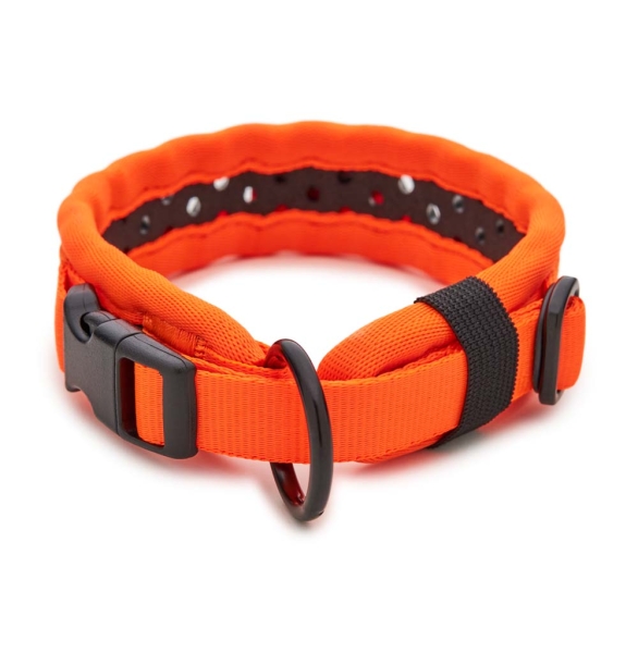 SOFTY Halsband | Länge: 25-31cm | Breite: 2,8cm | Farbe: orange/schwarz